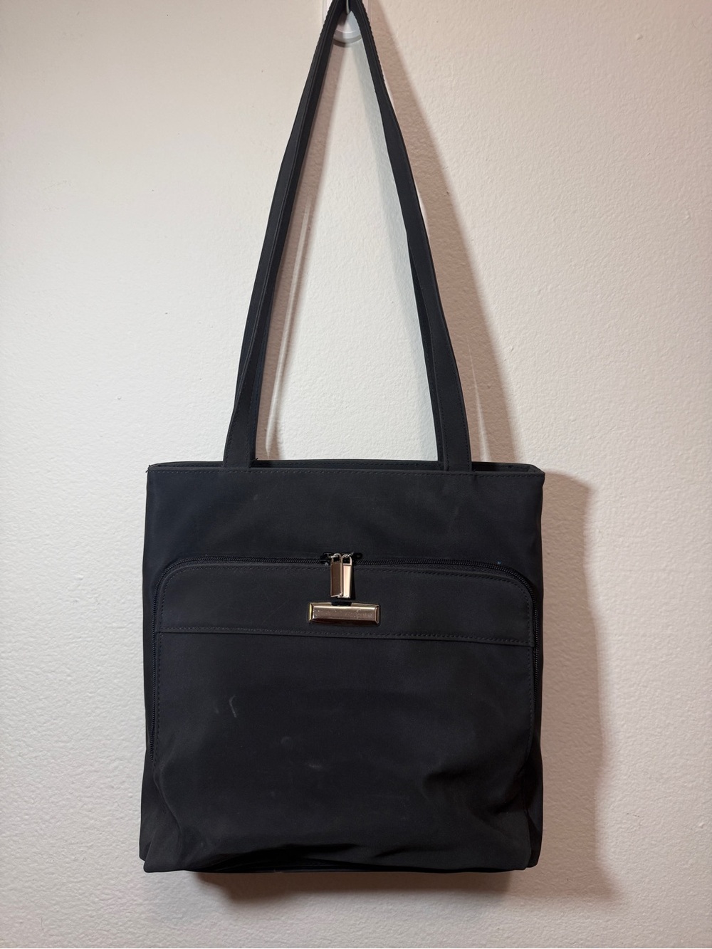 Black Tote Purse Organizer Wallet Umbrella Crossbody 4 Piece Set